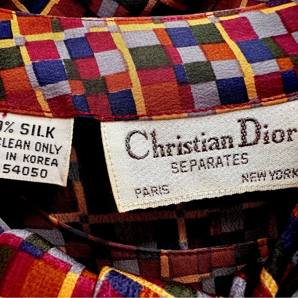 Christian Dior Vintage Women’s Silk Blouse - Picture 2 of 7